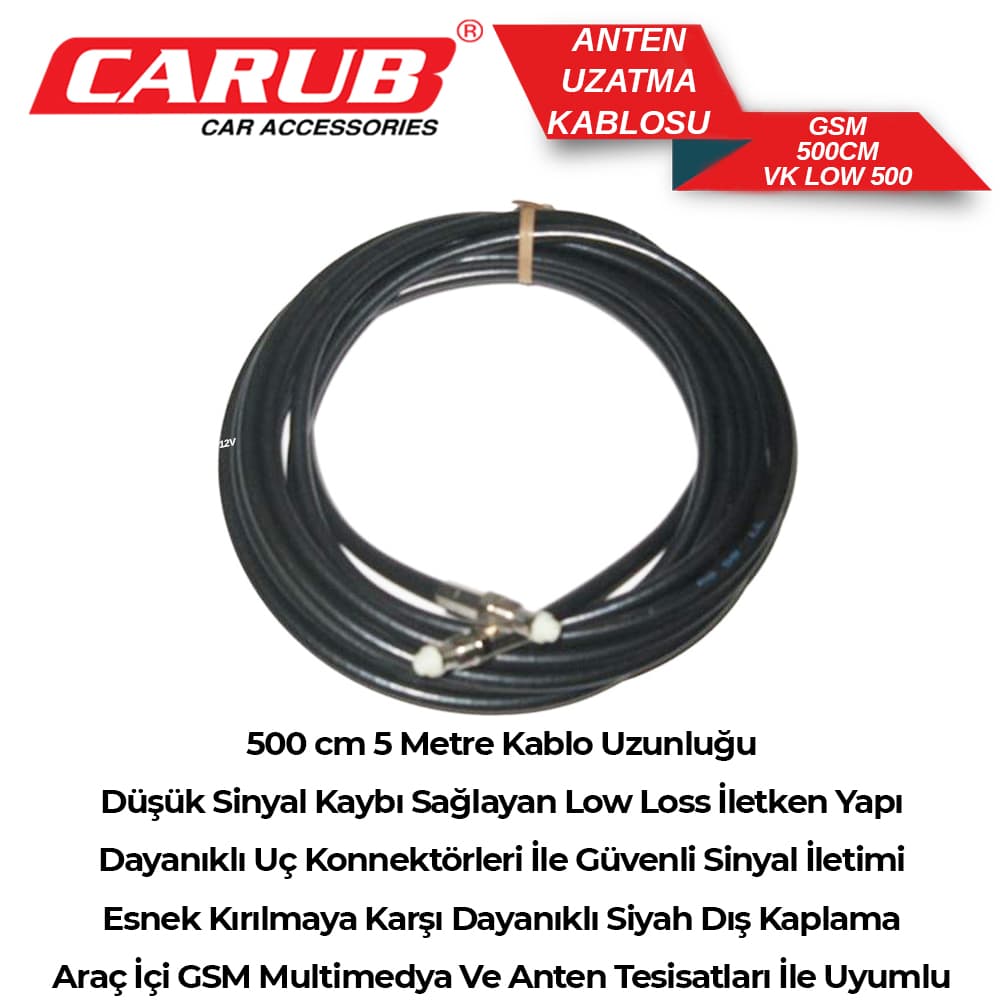 Anten Uzatma Kablo Gsm 500cm Vk Low 500
