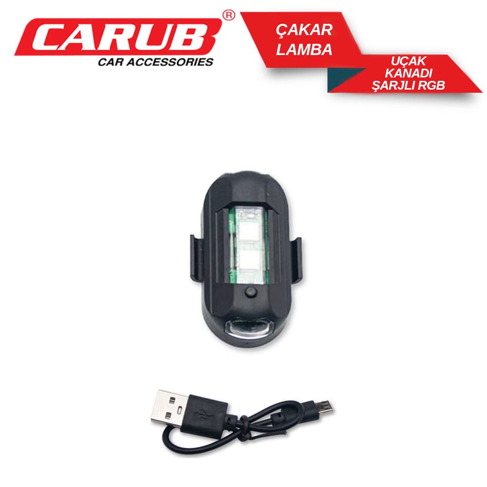 Lamba  Uçak Kanadı Çakar Şarjlı RGB( Adet)