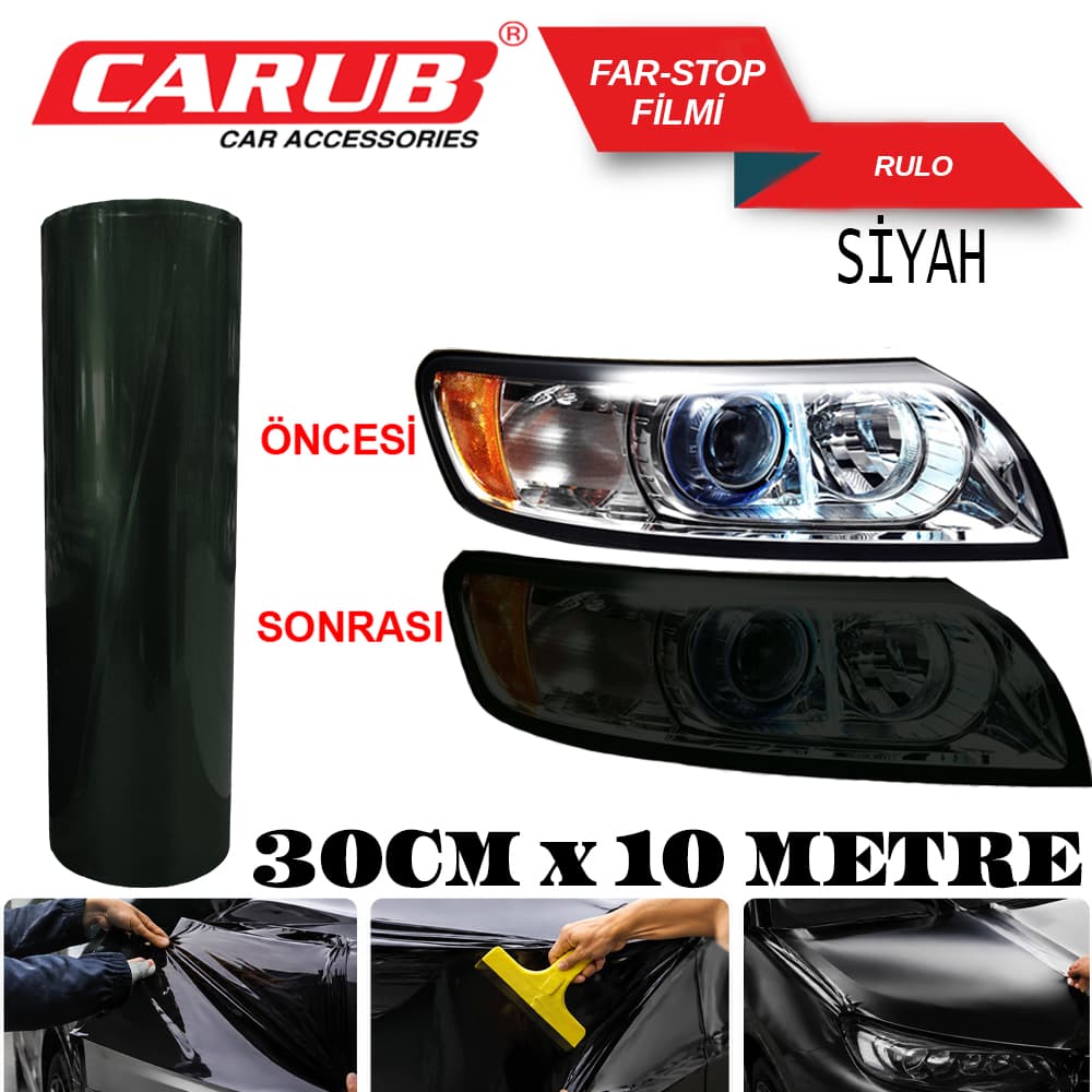Far-Stop Filmi 30CMX10M Siyah