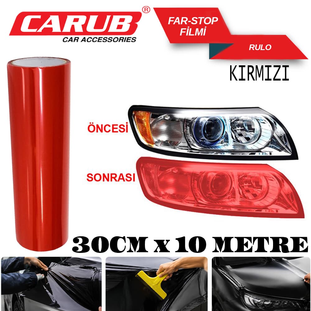 Far-Stop Filmi 30CMX10M Kırmızı