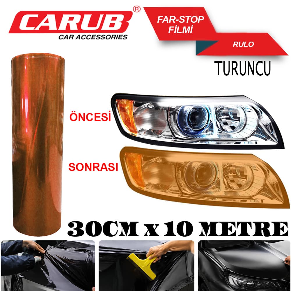 Far-Stop Filmi 30CMX10M Oranj-Turuncu
