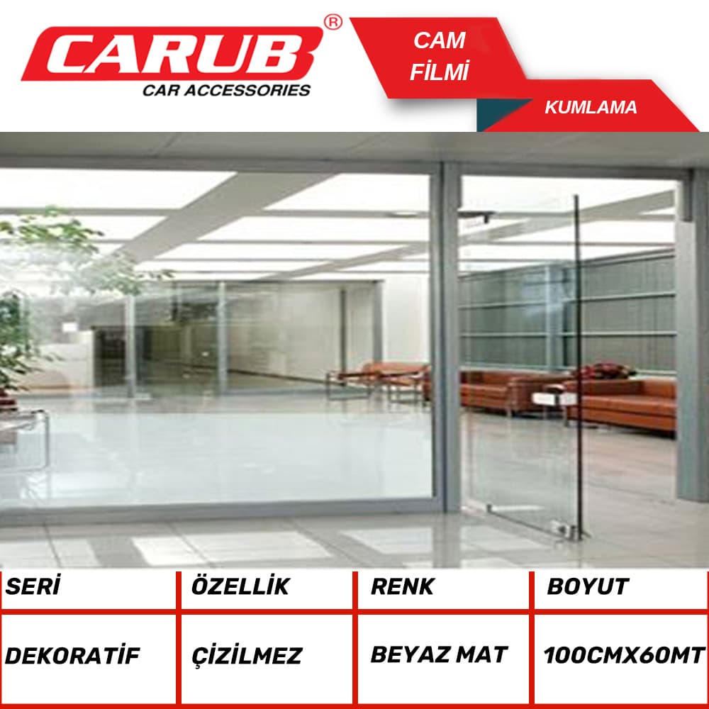 Cam Filmi 100cmx60M Çizilmez WhtMatt Kumlama