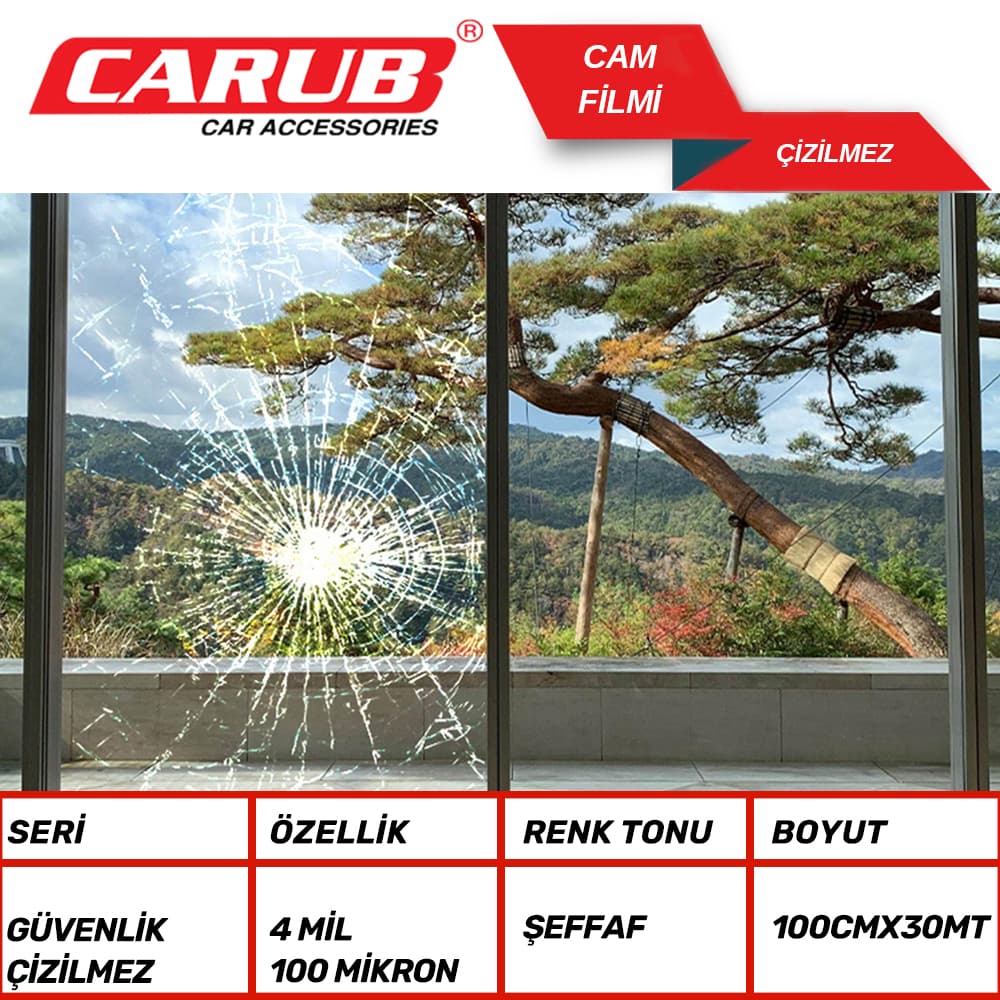 Cam Filmi 100cmx30M Çizilmez Güv4Mil SF100CL