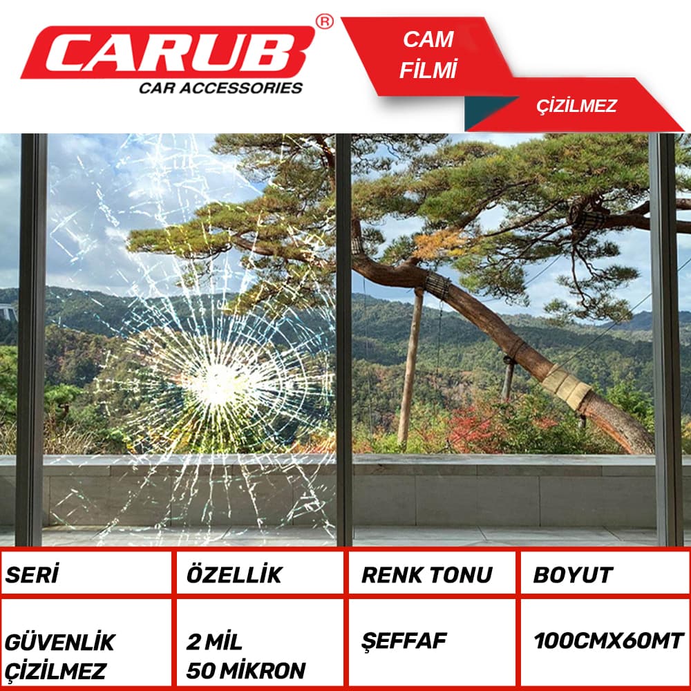 Cam Filmi 100cmx60M Çizilmez Güv 2Mil SF50CL