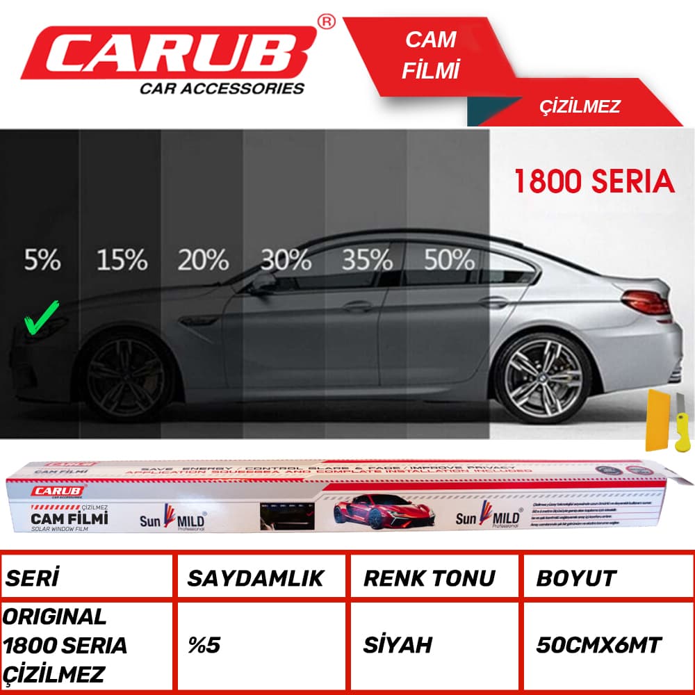 1800 SERIA ORJ Çizilmez Cam Filmi 50x6Mt %5