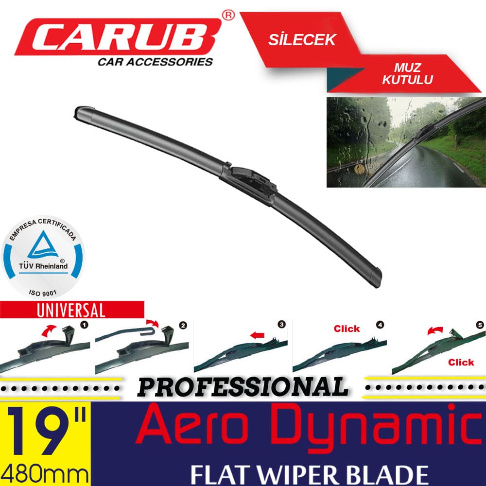 Silecek 480mm 19 inch Muz Kutulu