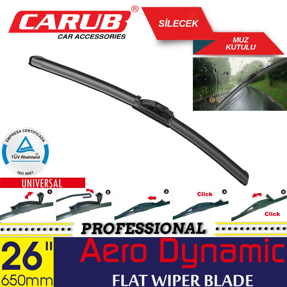 Silecek 650mm 26 inch Muz Kutulu