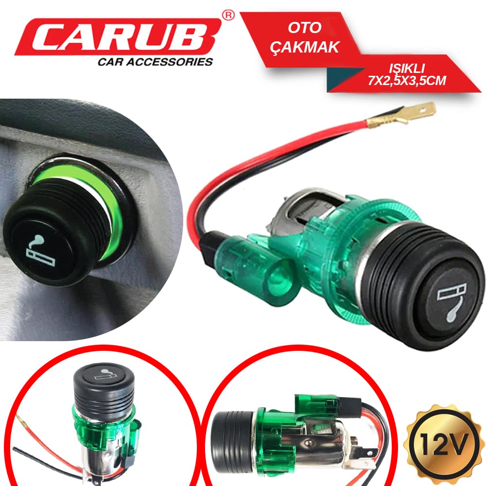 Çakmak oto 12V Işıklı