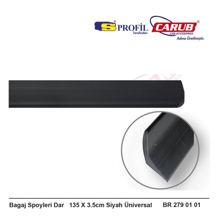 Bagaj Çıtası Dar135X3.5cm Siyah Üniversal