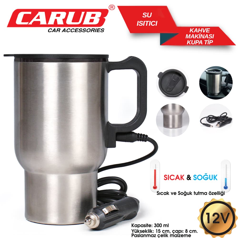 Su Isıtıcı 12V Kahve Makinası Kupa Tip