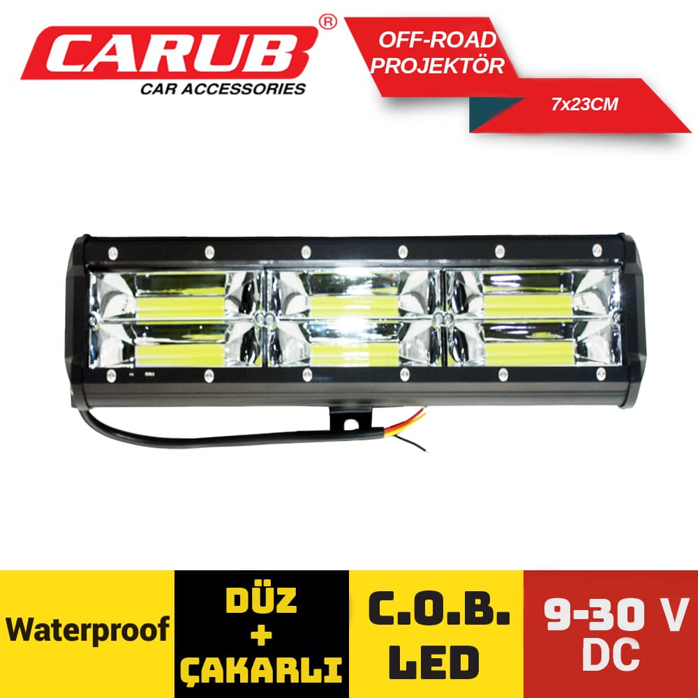 Off-Road Projektör 9-30V COB Çakar 7x23cm Be