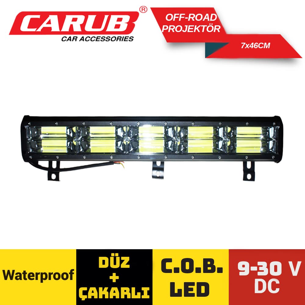 Off-Road Proektör 9-30V COB Çakar 7x46cm Bey