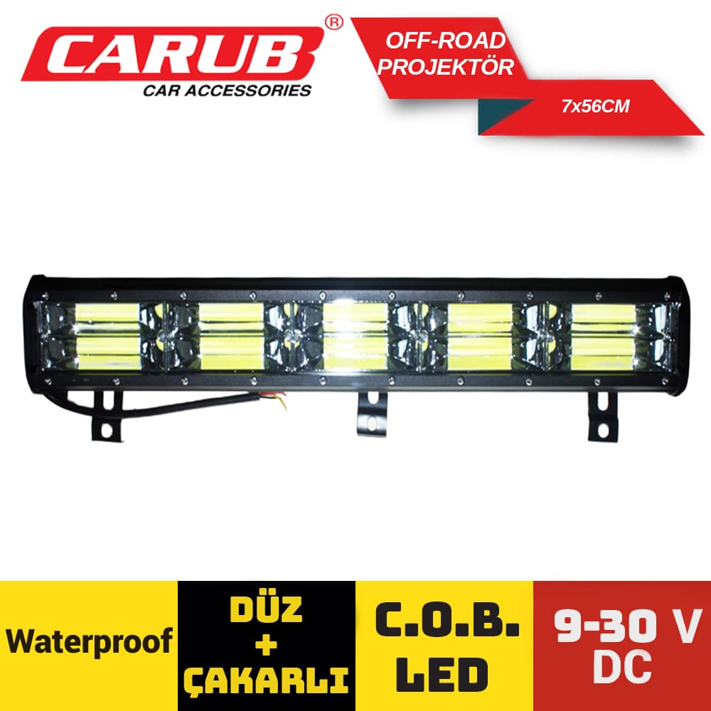 Off-Road Projektör 9-30V COB Çakar 7x56cm Be