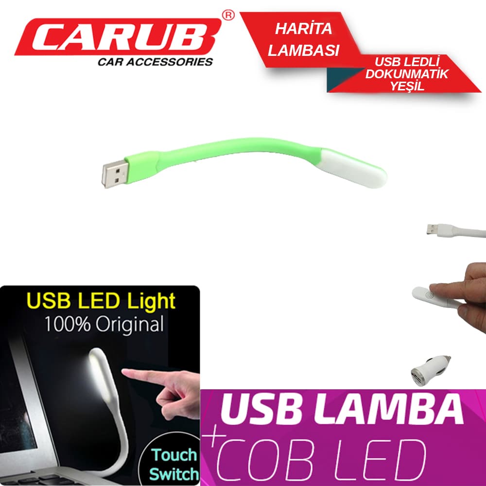 Harita Lamba Usb Ledli Dokunmatik Yeşil