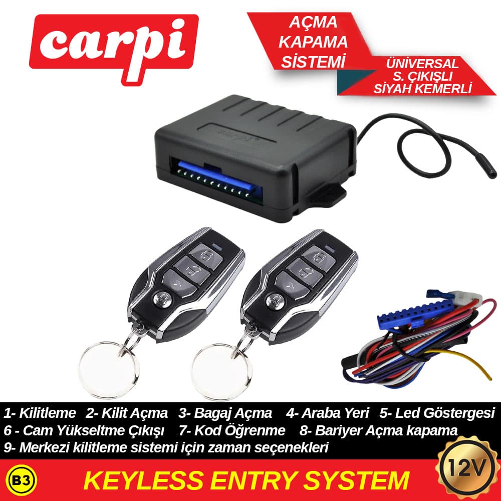 Açma Kapama 12V S.Çıkışlı Krom