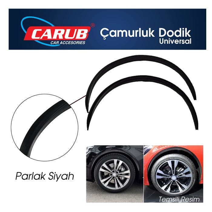 Çamurluk Dodik Üniversal 71cm  Parlak Siyah