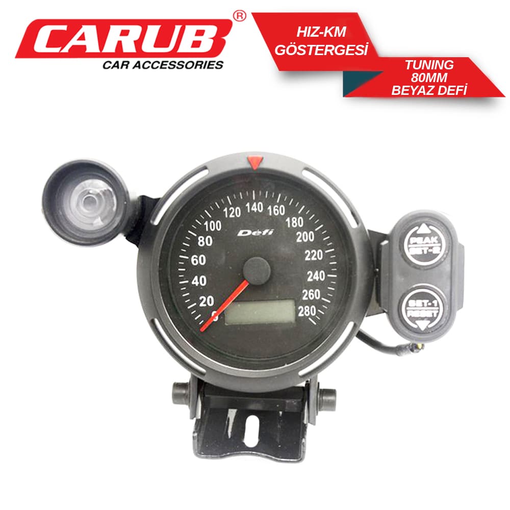 Hız-Km Göstergesi Tuning 80mm Beyaz Defi