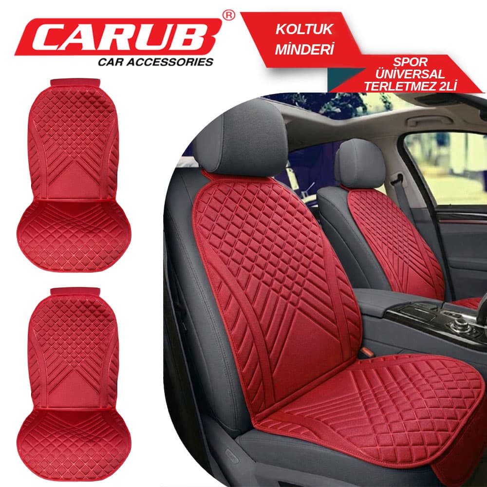 Oto Koltuk Modern Spor  Minder2\"li Kırmızı