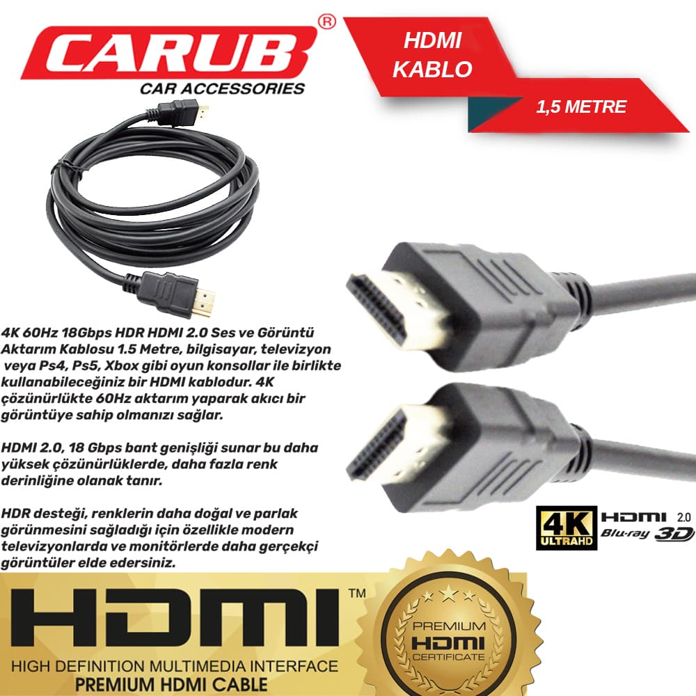 Hdmi Kablo 1.5mt