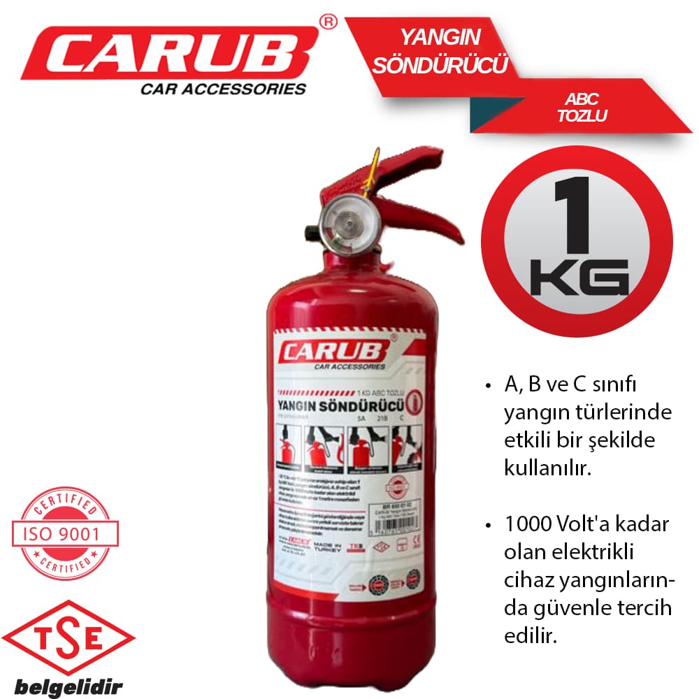 Yangın Söndürücü1Kg Metal Tetik T.S.E BELGE