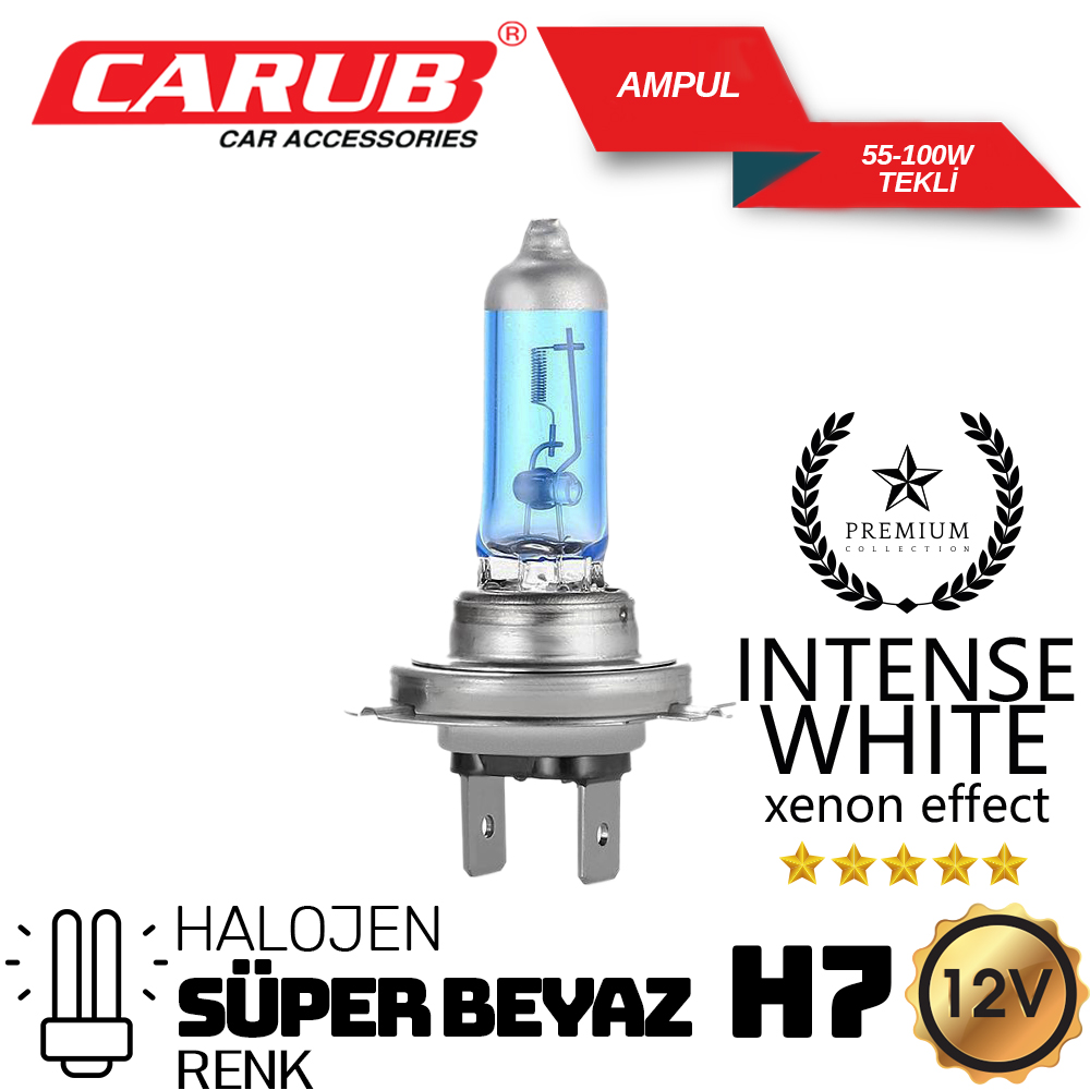 Ampul H7 12V 55-100W  Beyaz Işık Bliste (120